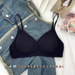 Deep Plunge Lingerie Cross Back Straps Summer Invisible Bralette Thin Cup, Adjustable U Back Support Balconette Bra Cool Comfort