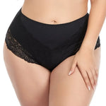 Beauwear women large size lace panty 2XL 3XL 4XL 5XL 6XL 7XL big size nylon spandex underwear female middle waist briefs