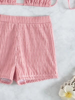 High Waist Bikini 2023 Woman White Swimsuit Women Swimwear with Shorts Bikinis Set Bathing Suits Beachwear Summer Swim Suits