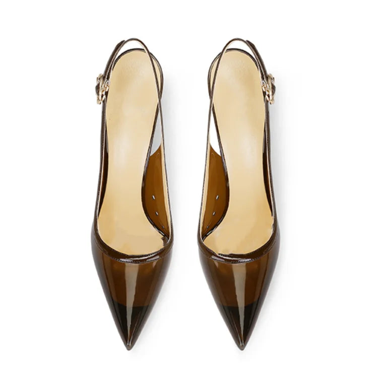 Summer Women High Heeled Shoes for Woman's Pointed Toe Ankle Thin Heels Mixed Colors Pumps Sexy Lady Patent Leather Party Shoes