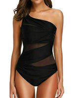 Women Fashion Bodysuit Bikini Biquini Summer Swimwear Mesh Bandage Cut Out Sleeveless Bathing Suits Sexy Thong Swimsuits
