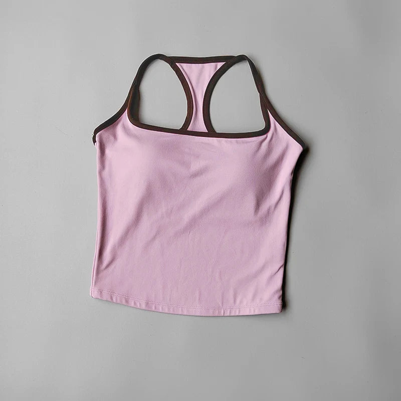 Women's Pilates Tank Top Push-Up Sports Bra Hollow Breathable Fitness Bras Gym Yoga Vest Sexy Running Tops Sportswear