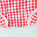 Early Spring New French Style Sexy Sweet Lace Patchwork Slim Fit Halter Neck Tie Plaid Strap For Woman Cute Pure Desire DW8V