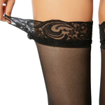 Sexy Women Lace Top Thigh High Stockings BlackStockings Sheer Pantyhose Lingerie Hosiery Fashion Medias