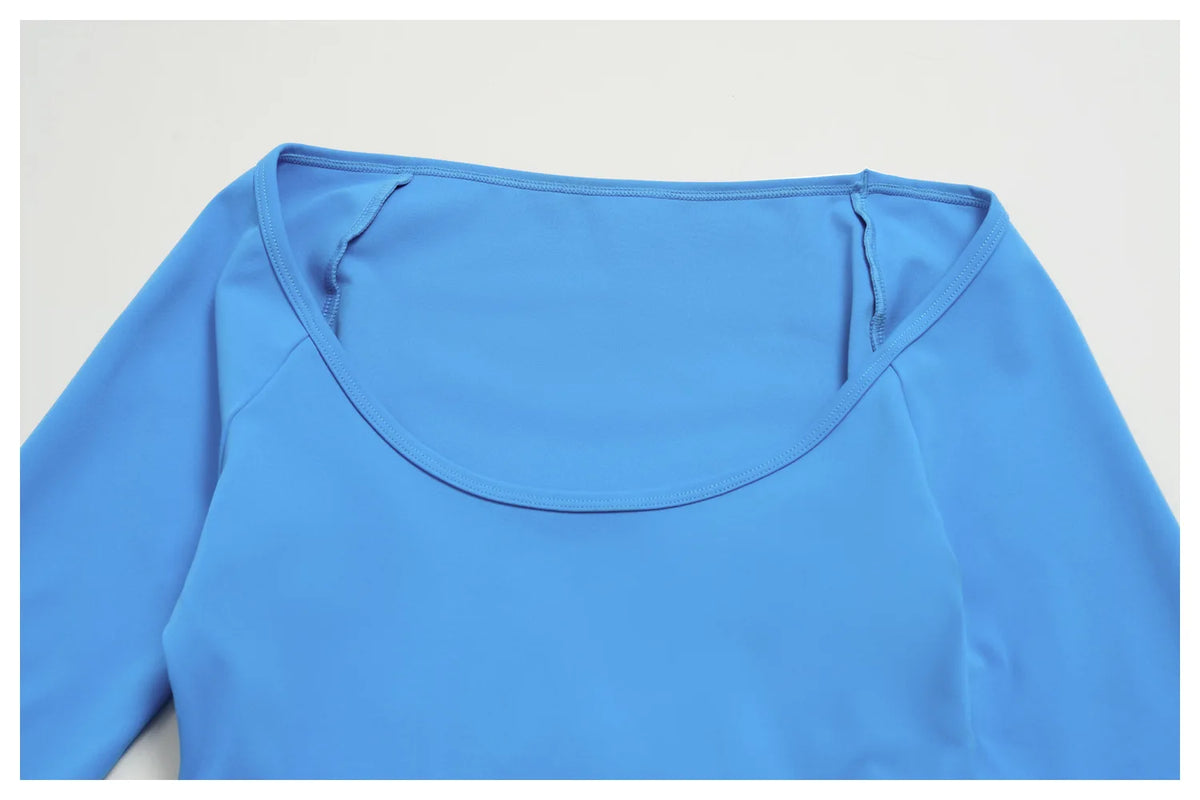 Fashion Mid Sleeve T-shirt Yoga Suits Tight Fitting Slim Sports Tops High Waist Peach Hip Mid Pants Gym Running Fitness Outfits