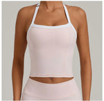 Hanging Neck Top Women Sports Bra Push Up Fitness Yoga Bra Color Blocked Underwear Gym Sport Tops Women Running Vest Bralette
