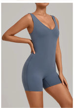 New Summer U-neck Beautiful Back Yoga Jumpsuit Women Sleeveless Tight Sports One Piece Suit Outdoor Gym Running Fitness Overalls
