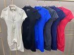 Padded Backless Yoga Cycling jumpsuitWomen Zipper GYM Sportswear Fitness One Piece Sports Suit V Back Workout Playsuit