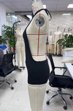 Women Halter Neck Cutout Romper Backless Bodycon Shorts Jumpsuit Sleeveless Cross Front Tie Back Sexy Clubwear Party Outfit
