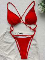 Sexy Extreme Mini Micro String Women Swimwear One Piece Swimsuit Female Cross Backless Monokini High Cut Bathing Suit Swim Lady