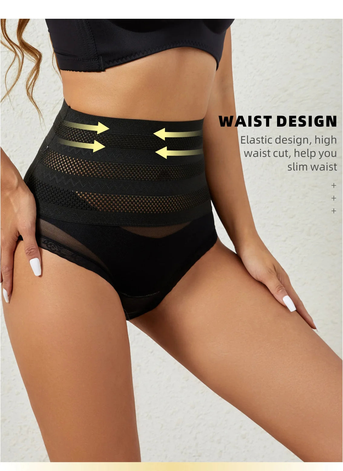 2Pcs/Set Bodyshaper Women Control Panties Tummy Control Bottom Belly Tightening Female Pants Lifting Hip High Waist Underwear