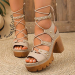 Casual Women's Sandals Open Toe Cross Strap LadiesSummer Roman Black Rivet Sandales Large Size 36-43