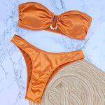 Sexy U Shaped Bandeau Bikinis Sets Mujer Strapless Swimwear Women Gold Swimsuit Bathing Suit Biquinis Brazilian Bikini Swim 2026