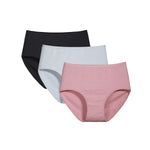 3Pcs/Set Cotton Panties Women Sexy Lingerie Plus Size Women's High Waist Briefs Solid Color Panty Breathable Underpants XS-2XL
