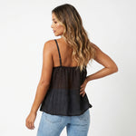 Women's Summer Solid Color Sequin Cami Tops Sleeveless Spaghetti Strap Deep V Neck Camisole
