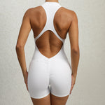Women Yoga V Backless Jumpsuit Workout Bodysuit Sleeveless Gym Bodycon Sportswear Fitness Yoga Suit One Piece Outfit