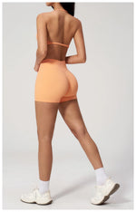New Tight Yoga Set Women Breathable Quick Drying Sports Bra High Waist Shorts Fitness Suit Outwear Leisure Workout Gym Tracksuit