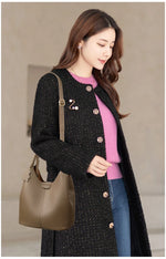 New Trendy Casual Soft PU Women's Handbags Solid Color Large Capacity Female Shoulder Bags Retro Tote Bags For Commute Shopping