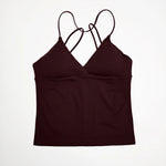 NCLAGEN Gym Yoga Tops Women Vision Twist Front Longline Top Quick Dry Thin Strap Workout Vest Push-up Pilates Fitness Tank