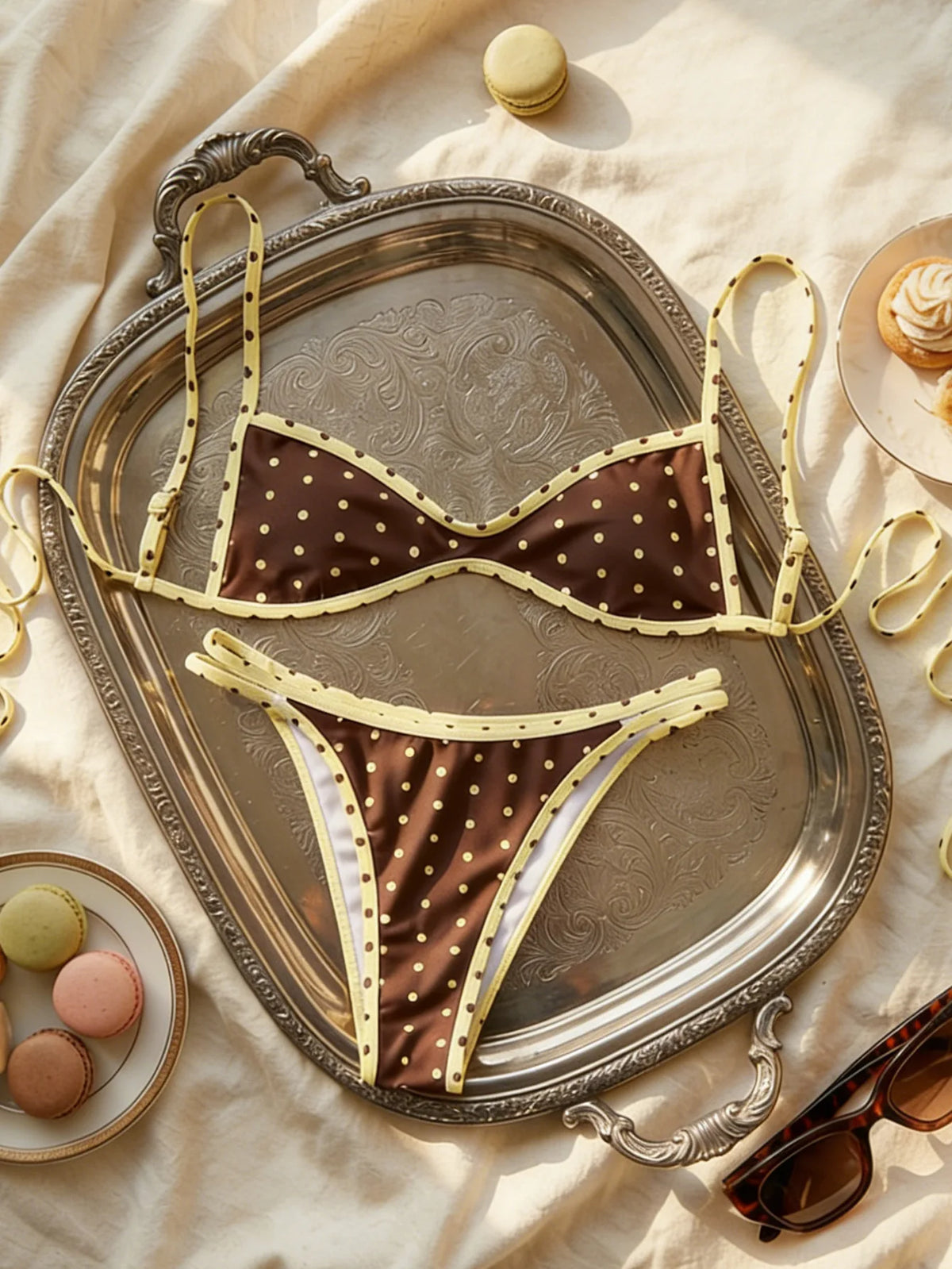 New Flowers Printed High Leg Cut Bikini Female Swimsuit Women Swimwear Two-Pieces Bikini Set Bather Bathing Suit Swim