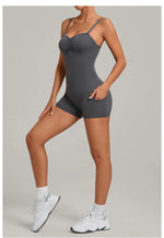 Outdoor Backless Yoga One Piece Suit Women Multiple Wearing Methods Sleeveless Slim Fit Pocket Stretch Sports Fitness Jumpsuit
