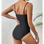Push Up One Piece Swimsuit Female 2026 Swimwear Women Scallop Bathing Suits Summer Beach Wear Pearl Monokini Swimming Suit Black