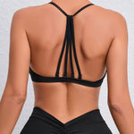 Women's Detachable Strap Yoga Bra Top Seamless Racerback Sweat-Wicking High Support for Yoga Running & Low Impact Workouts