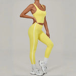 Women's Seamless Yoga Sets Sports Fitness Beauty Back Vest Hip-lifting Pants Slim-fit Suits Running Workout Gym Training Sets