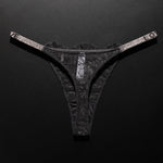 Lace Sexy Girls Women Panties Seamless Underwear Rhinestone G String Letter Transparent Thong For Female Low Rise Ladies Briefs
