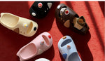 Cute Cartoon Dog Indoor Street Slippers For Women Summer House Shoes Soft EVA DIY Funny Birthday Hat Girls Home Beach Slides