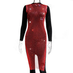 New Sexy Swimsuit Bikini Cover Up Beach Dress Women Mesh Slit Sparkling Crystal Diamond Cover Ups for Swimwear Women Pareo Plage