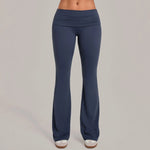 Women's Seamless Yoga Pants Sports Fitness Training High-Waist Hips-Lifting Flare Leggings Workout Gym Running Slim Fit Pants