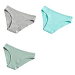 3Pcs/Set Cotton Panties Women Low Waist Underwear Seamless Briefs Solid Color Sports Breathable Underpants Female Lingerie
