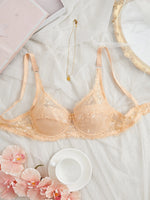 Fashion Sexy Floral Lace Bras Women Thin Push Up Brassiere Solid Comfort Breathable Lingerie Underwear