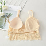 Lace Bralette Women Bras Tube Top Sexy Lingerie V Neck Crop Tops Underwear Cropped Bra Female Tank Crop Top