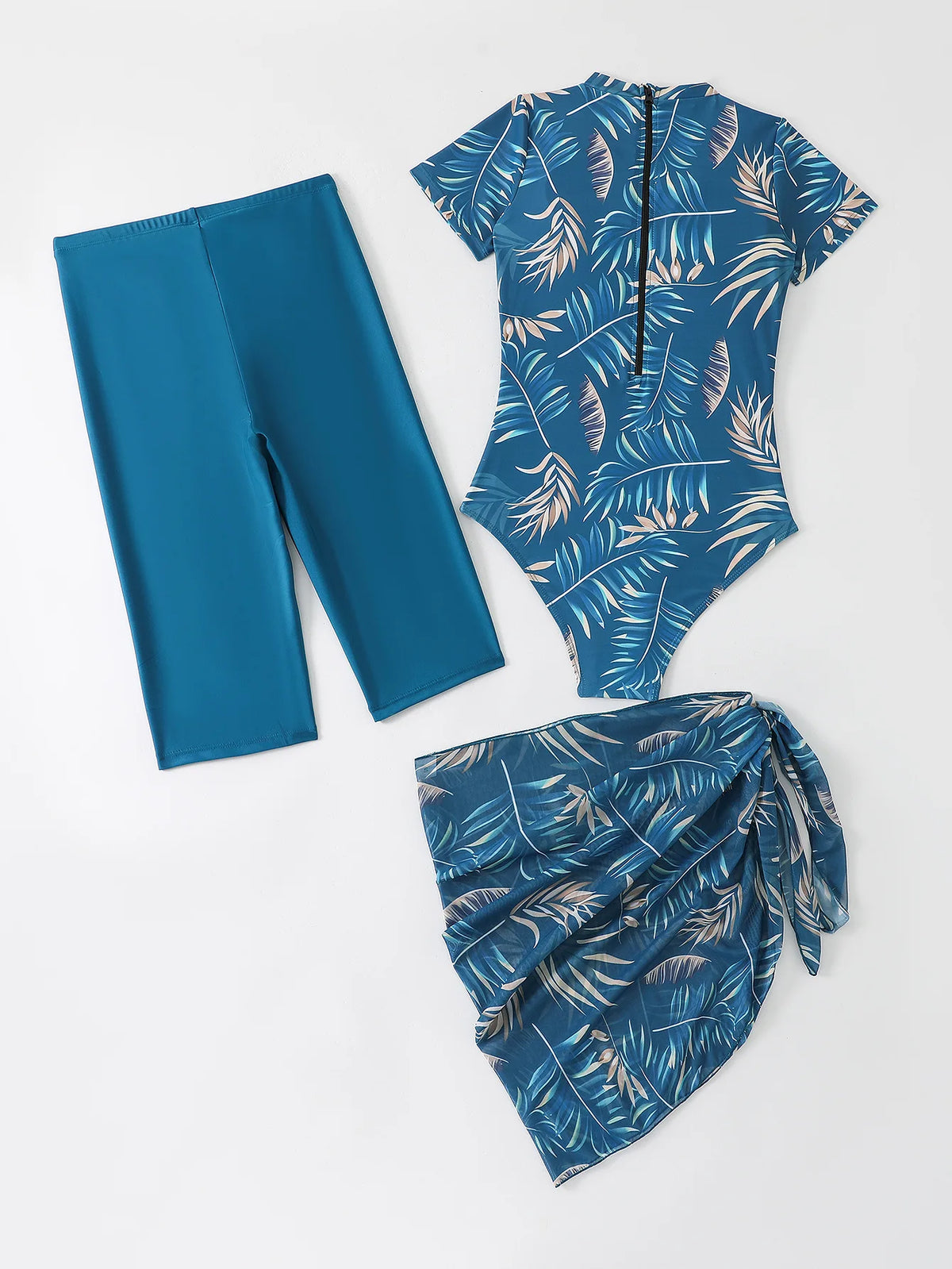 2026 Sexy Print Bathing Suit One Piece Swimsuit with High Waist Boyleg Shorts and Skirts Surf Suits Swimwear Women Beach Wear