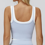 Color Blocked Fitness Bra Workout Tops Gym Underwear Fitness Sports Bras Athletic Sport Bra Women Backless Gym Yoga Crop Top