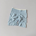 Women's High-Waisted Seamless Yoga Sports Shorts Hip-Lifting Knitted Peach Pants Summer Training Fitness Wear
