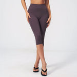 Yoga Pants Women Cropped Pants Sports Pants Fitness Leggings Tights Breathable Quick-drying High Waist Running Workout Pants