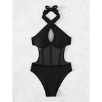 S - XL Underwired Cut Out Halter Women Swimwear One Piece Swimsuit Female Monokini High Cut Bather Bathing Suit Swim Lady V4418