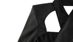 Ahagaga Sexy Club Women's Mini Dresses Solid Hollow Out V-Neck Regular Long Sleeves Sheath Bodycon Slim Fit Streetwear Vestidos