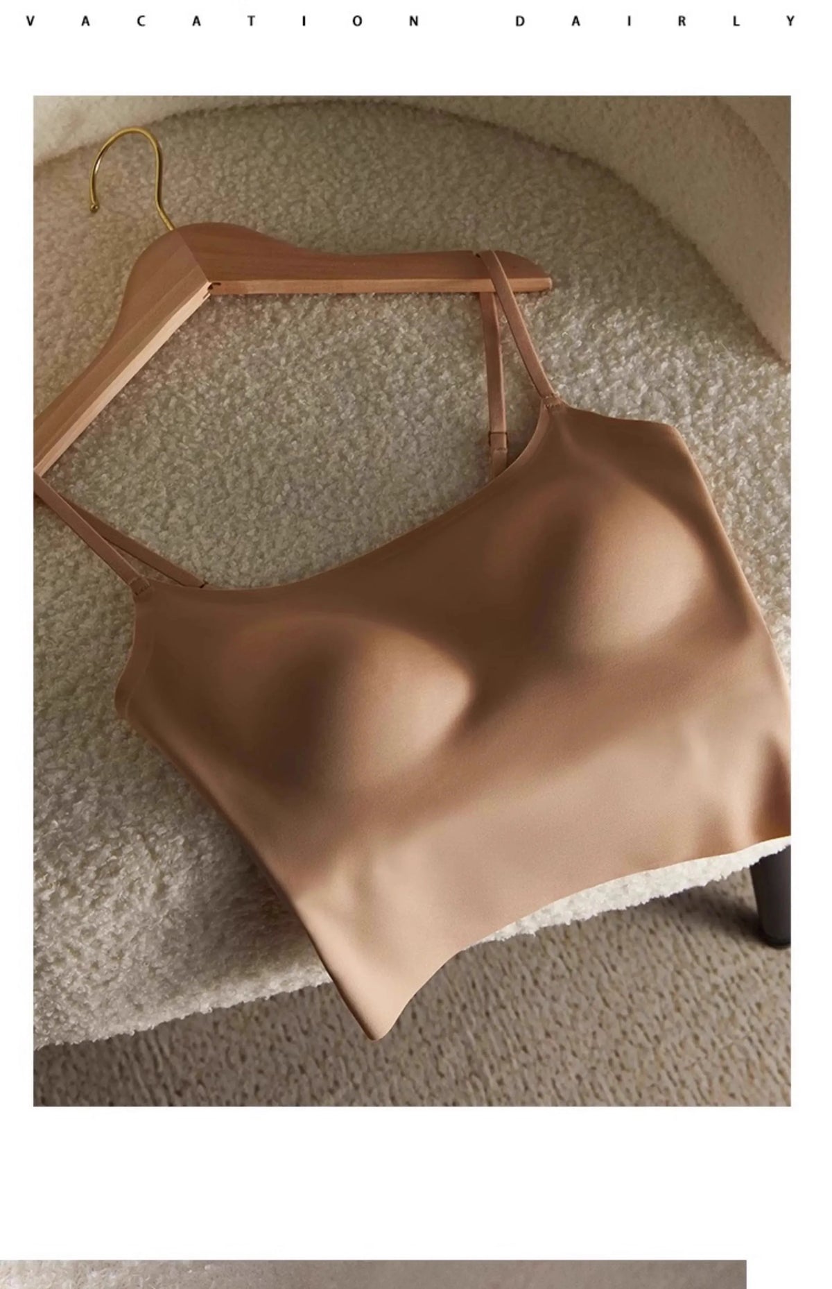 Women's Seamless Bras Top - MOYISU Invisible Chest Pad Camisole Anti-Peep Undershirt with Versatile Strap & Flattering Back Cut