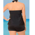 DEKA Deep V Neck Tankini Set Sports Plus Size Bikini Large Swimsuit Female Shorts Swimwear Swimming Beach Wear Bathing Suit