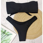 New Bikini Bottoms Women's Swimsuit Low Waisted Bottom Solid Red Swimwear Thong Beachwear Brazilian Bathing Suit Summer