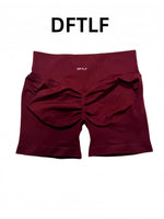 DFTLF Women High Waist Yoga Shorts Scrunch Butt Lift Workout Short Squat Proof Fitness Gym Running Sports Push Up Athletic Leggi