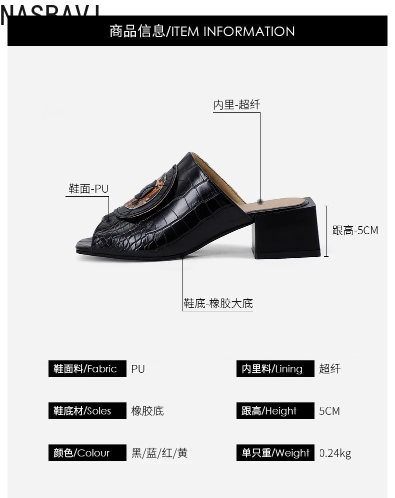 NASBAVI Out Outdoor Slippers Latest Luxury Shoes Women Designers Ladies Shoes and Sandals Wedding Shoes for Women Big Size 45 46