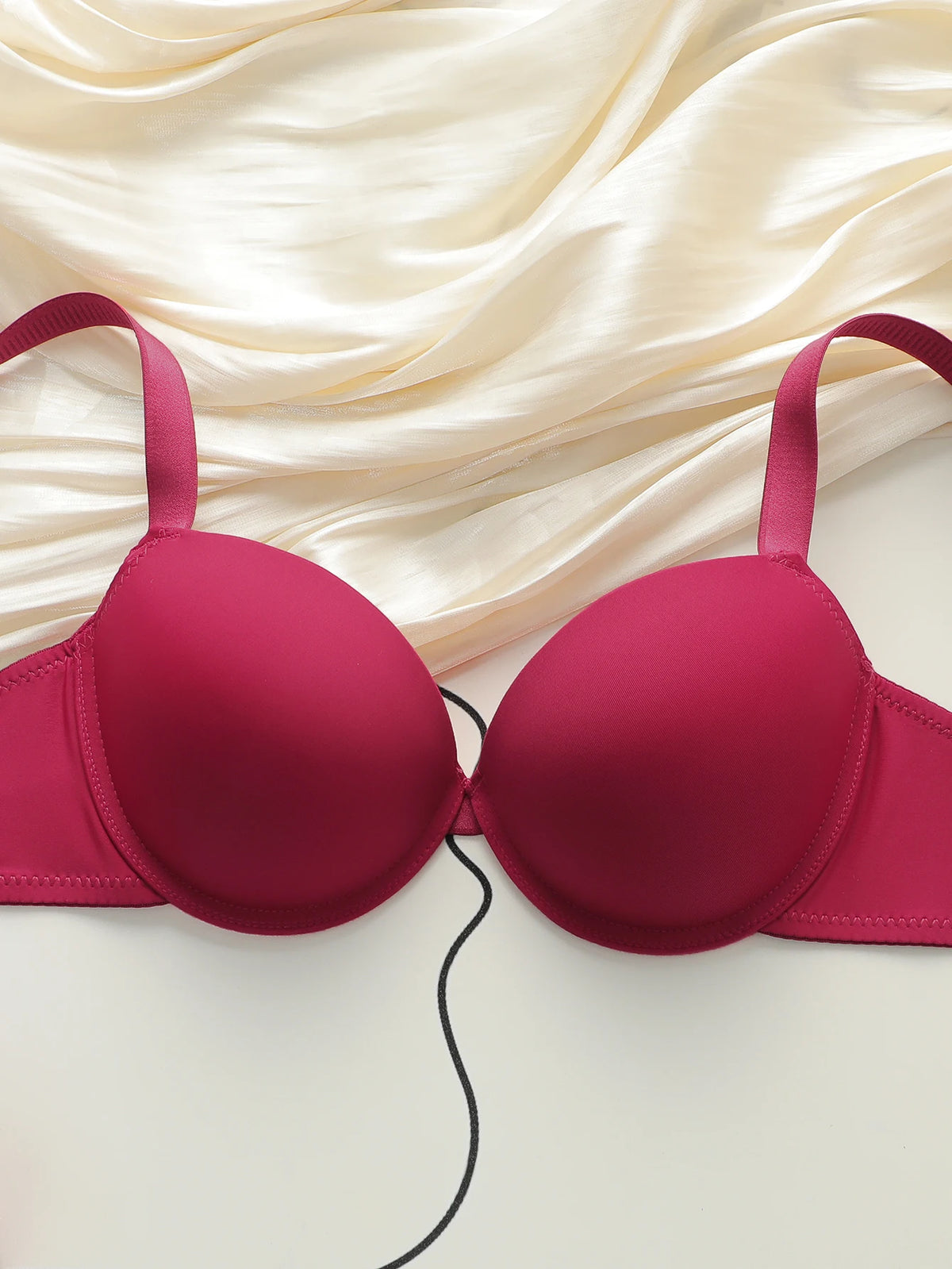 Hot selling Sexy Set Red Set 2-piece solid color bra thong Set women's underwear Set B2051