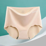 Women High Waist Panties Ice Silk Seamless Tummy Control Briefs Sexy Printing Flowers Soft Comfort Underwear Butt Lifter Panty