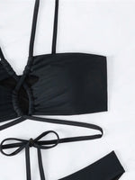 S - XL Cut Out Scrunch Butt Bikini Female Swimsuit Women Swimwear Two-pieces Bikini set Brazilian Bather Bathing Suit Swim K7300