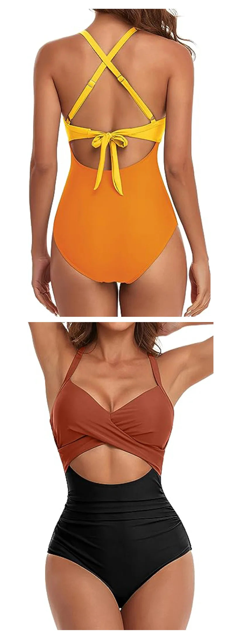 Leopard One Piece Swimsuit 2024 New Halter Push Up Swimwear Women Swimsuit Bathing Suit Beachwear Monokini Female Swimming Suits